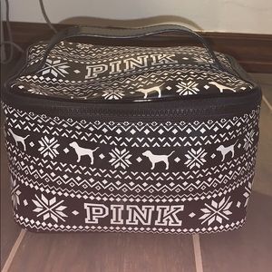 PINK holiday makeup bag